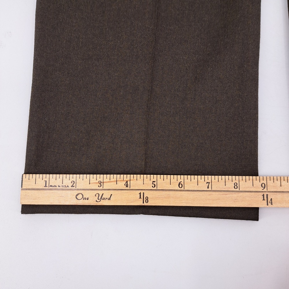 Jos A Bank Executive Collection Mens Pleated Dress Pants 36x30 Brown Wool Blend - Picture 10 of 11